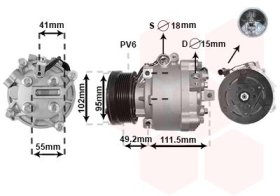 Компрессор кондиционера Van Wezel 3201k701