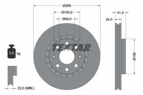 Тормозной диск Textar 92263303