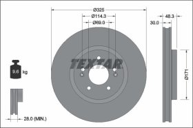 Тормозной диск Textar 92337103