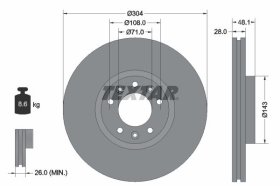 Тормозной диск Textar 92232305