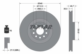 Тормозной диск Textar 92120605