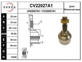 ШРУС EAI CV22027A1K