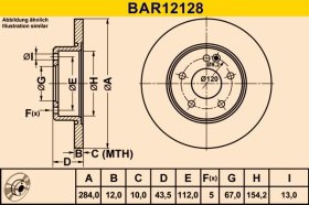 Гальмівний диск Barum BAR12128