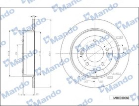 Гальмівний диск Mando mbc030068