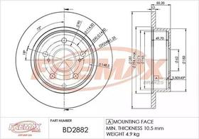 Тормозной диск Fremax BD-2882