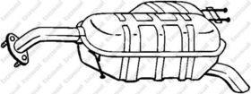 Глушник вихлопних газів кінцевий Bosal 169-041