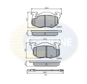 Тормозные колодки Comline CBP2258