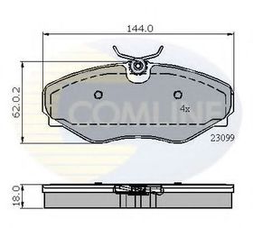Тормозные колодки Comline CBP01766
