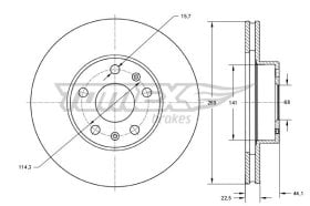 Гальмівний диск Tomex tx7351