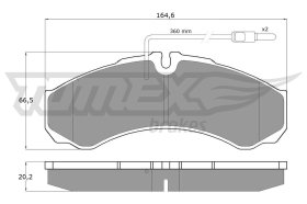Гальмівні колодки Tomex tx11111