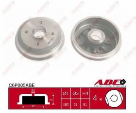 Тормозной барабан ABE C6P005ABE