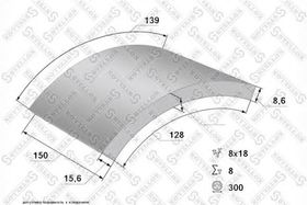 Накладки барабанных тормозных колодок Stellox 85-01021-SX