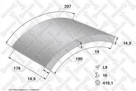 Накладки барабанных тормозных колодок Stellox 85-01048-SX