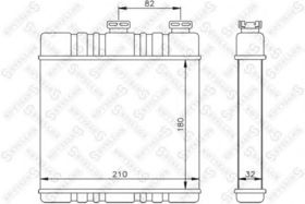 Радиатор печки Stellox 10-35071-SX