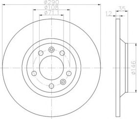 Тормозной диск Hella Pagid 8DD 355 110-801
