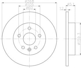 Тормозной диск Hella Pagid 8DD 355 116-581