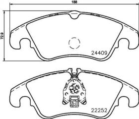 Гальмівні колодки Hella Pagid 8db355023221