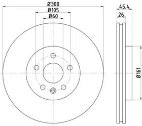 Тормозной диск Hella Pagid 8DD355122851