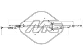 Трос переключения КПП Metalcaucho 82954