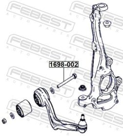 Болт крепления рычага Febest 1698002