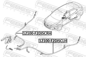 Трос ручного гальма Febest 12100f2discrh