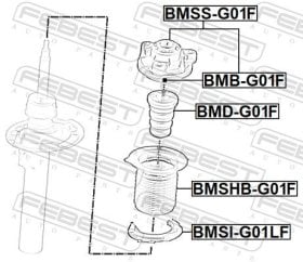 Пыльник амортизатора Febest bmshbg01f