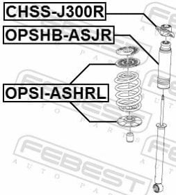 Пыльник амортизатора Febest opshbasjr