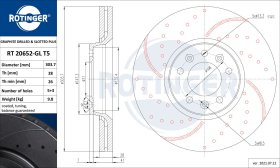 Тормозной диск Rotinger rt20652glt5