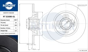 Тормозной диск Rotinger rt3230bsgl