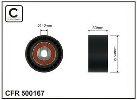 Натяжной ролик ремня ГРМ Caffaro 500167