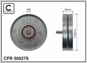 Обводной ролик поликлинового ремня Caffaro 500278
