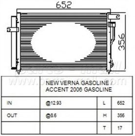 Радіатор кондиціонера Parts-Mall PXNCA-090