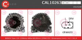 Генератор Casco CAL10263AS