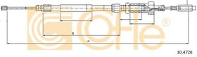 Трос ручного гальма Cofle 10.4726