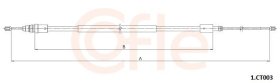 Трос ручного тормоза Cofle 1CT003