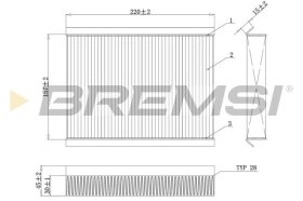 Фильтр салона Bremsi fc0168c