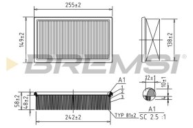 Воздушный фильтр Bremsi fa1626