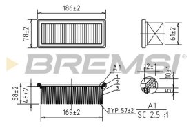 Воздушный фильтр Bremsi fa1155