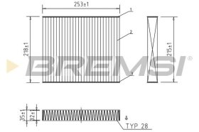 Фильтр салона Bremsi fc2542c