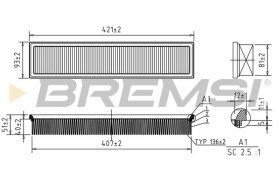 Воздушный фильтр Bremsi fa1020