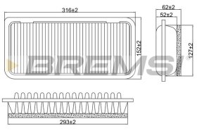 Воздушный фильтр Bremsi fa1029