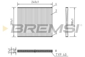 Фильтр салона Bremsi fc0975