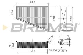 Повітряний фільтр Bremsi fa0532