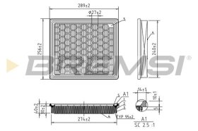 Воздушный фильтр Bremsi fa1043
