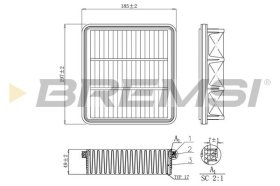 Воздушный фильтр Bremsi fa1150