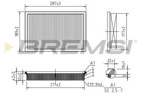 Воздушный фильтр Bremsi fa0573