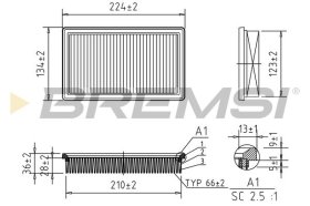 Воздушный фильтр Bremsi fa1023