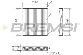 Фильтр салона Bremsi fc0099a