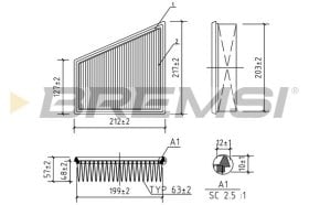 Воздушный фильтр Bremsi fa0567