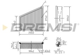 Воздушный фильтр Bremsi fa0120